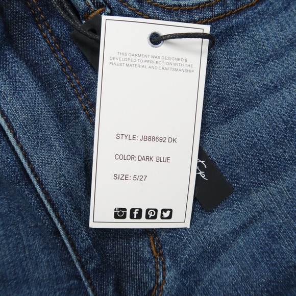 Judy Blue Jeans Womens 27 Dark Blue Skinny Fit Dover High Rise Tummy Control NWT - Picture 4 of 10